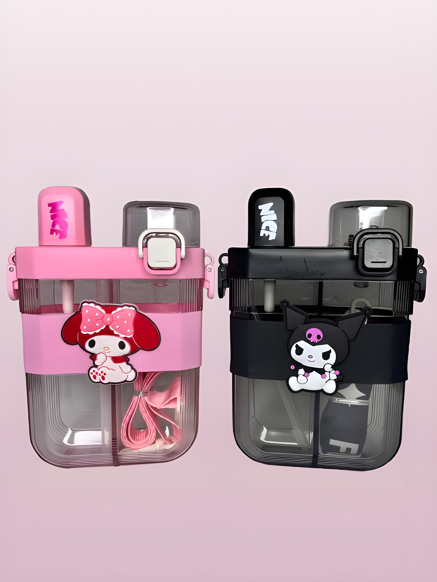 قمقمه دوحالته فانتزی کرومی و ملودی همراه بند