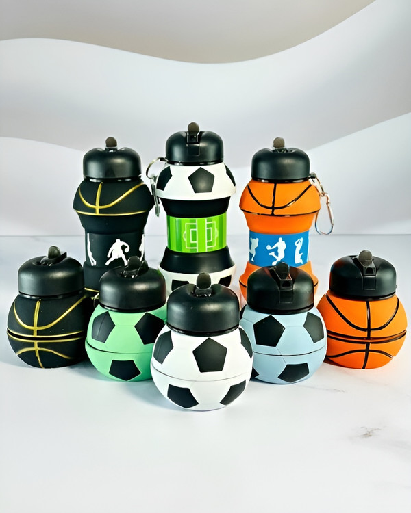 قمقمه سیلیکونی توپ رنگی با درب ایمن