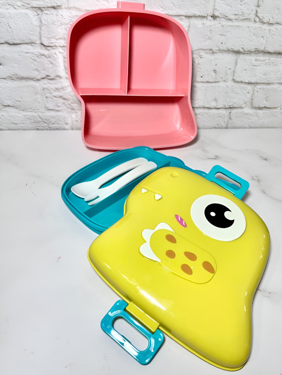 ظرف غذای ضد ضربه و رنگارنگ طرح دایناسور