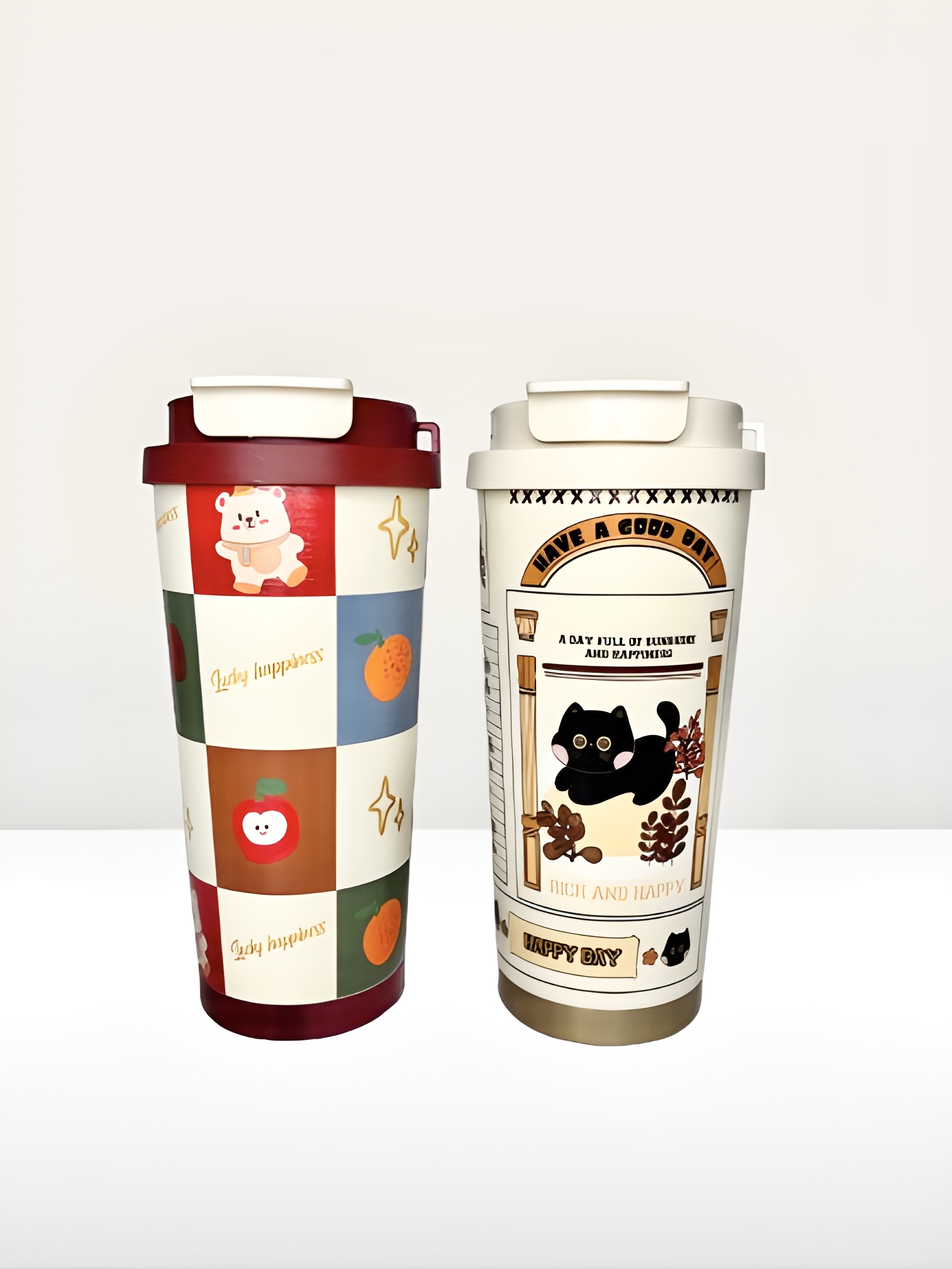 تراول ماگ دو حالته با طرح فانتزی و رنگ‌های جذاب