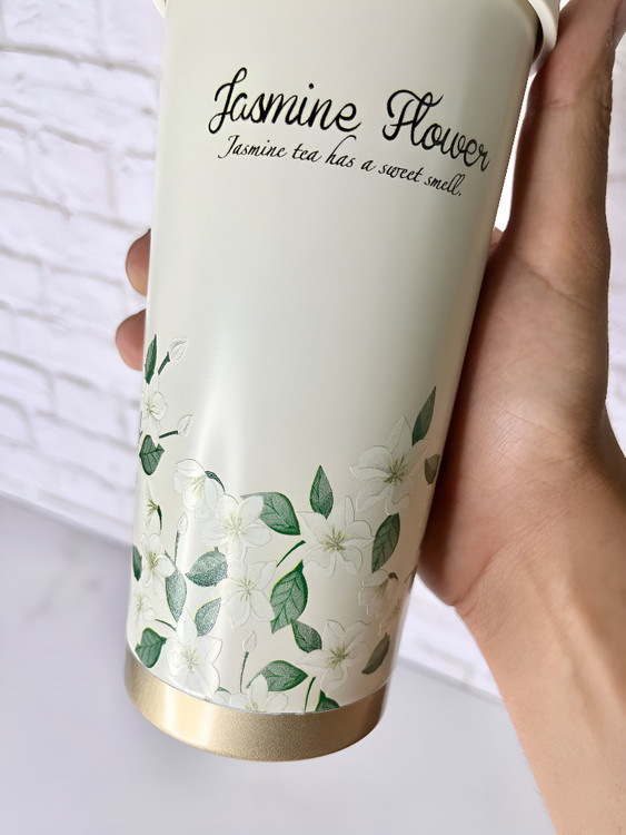 ماگ گلدار با بدنه مقاوم و درب ایمن