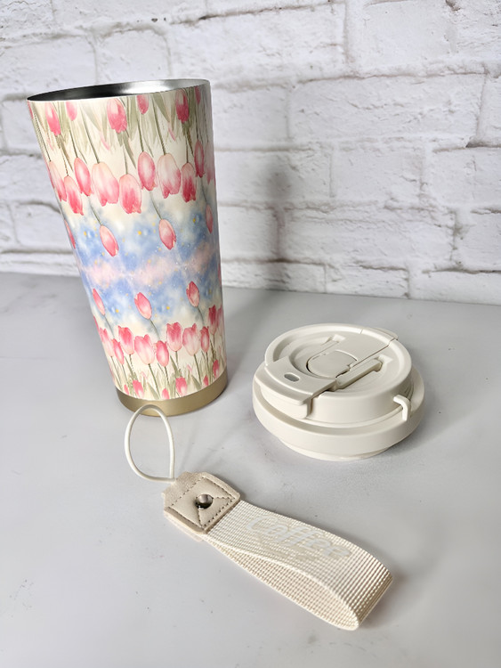 ماگ گلدار با دو حالت استفاده لیوان و قمقمه