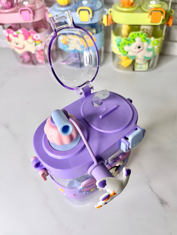 قمقمه کودک طرح حیوانات با درب ضد نشت و دسته راحت