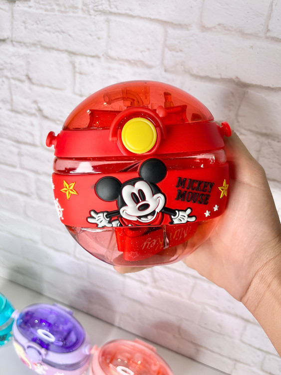 قمقمه طرح دونات کودک با بند حمل راحت و قابل تنظیم