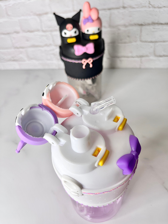 قمقمه کودک کاراکتری My Melody & Kuromi با درب ضد نشت