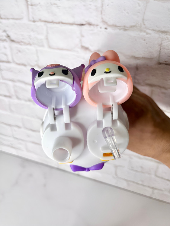 قمقمه فانتزی کودک My Melody & Kuromi با نی نرم و درب محکم