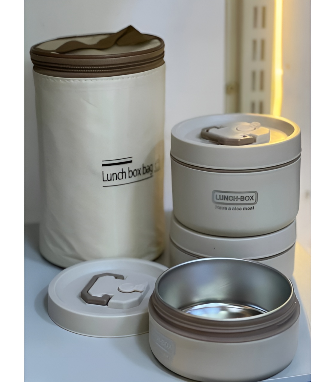 ظرف غذا ۳ تکه استیل اصل و اورجینال با طراحی مدرن