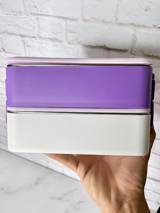 لانچ باکس کودک دو طبقه فانتزی با طراحی جذاب و رنگبندی شاد