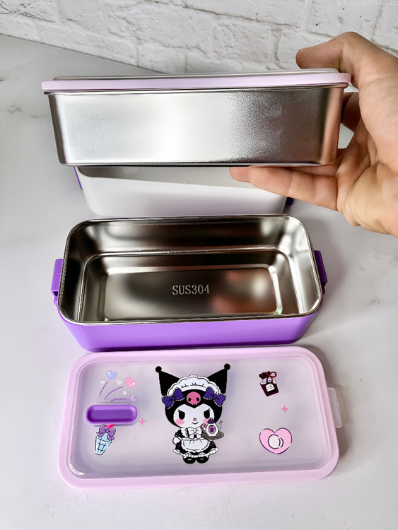 لانچ باکس فانتزی کودک با دو بخش مجزا برای غذا و دسر