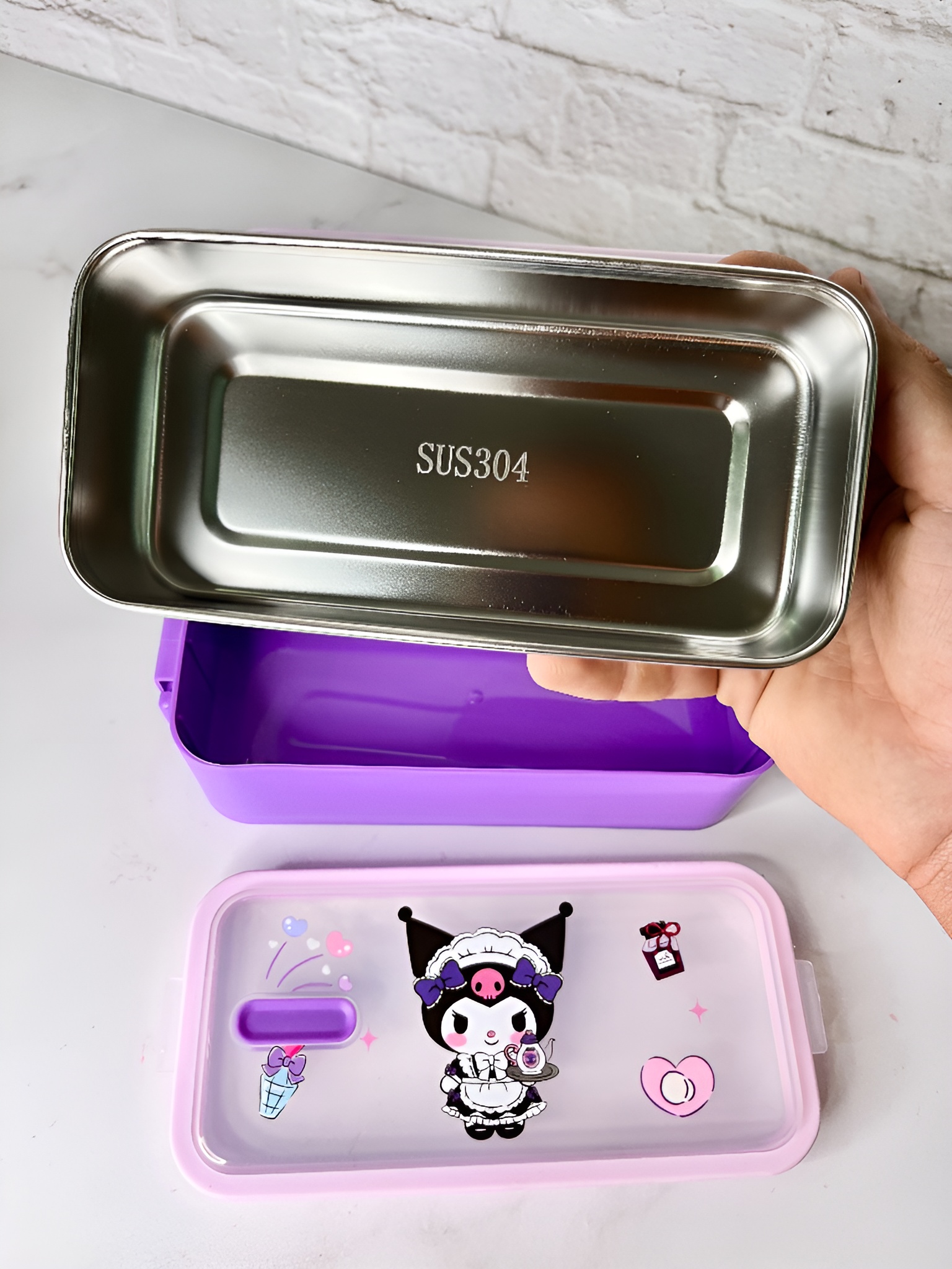 ظرف غذا کودک دو طبقه با قفل ایمن و درب محکم