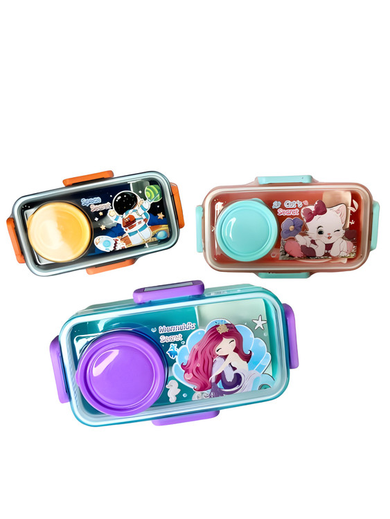 ظرف غذا کودک طرح فانتزی کوچک با طراحی بامزه و رنگهای شاد