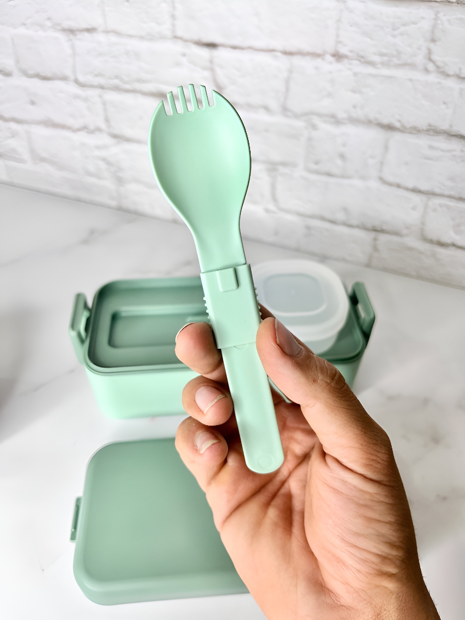 لانچ باکس دو طبقه پلاستیکی مناسب محل کار و مدرسه