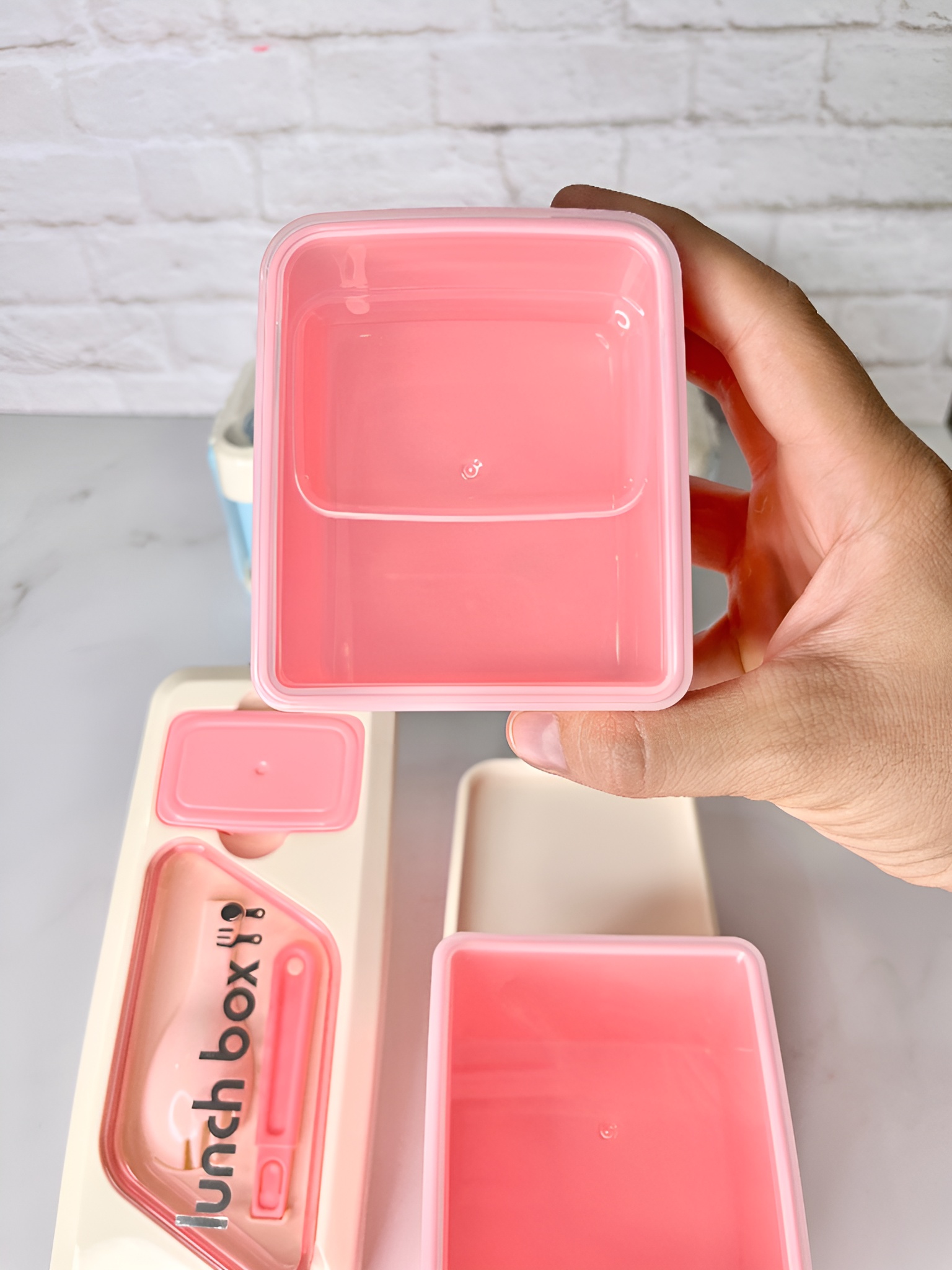 ظرف غذا دو طبقه سبک با دسته حمل راحت و طراحی کاربردی