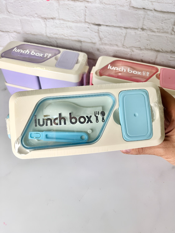 ظرف غذا سبک دو طبقه مناسب سفر و پیکنیک