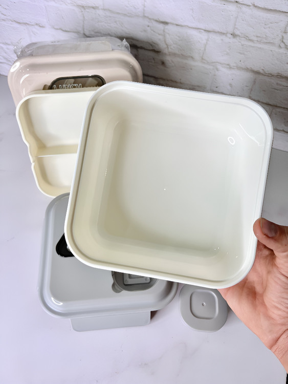 لانچ باکس پلاستیکی یکطبقه با طراحی کاربردی و مدرن