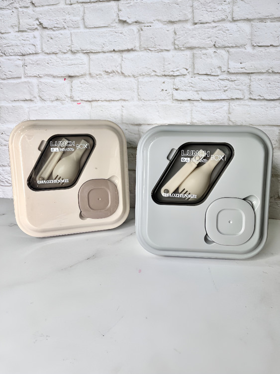 ظرف ناهار یکطبقه سهقسمتی با طراحی ساده و کاربردی