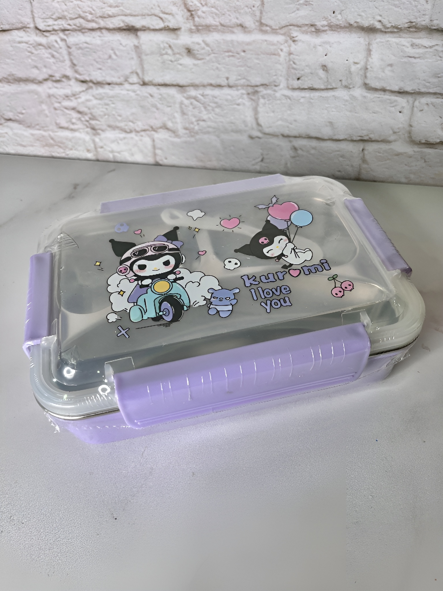 ظرف غذا کودک Kuromi سبک، بادوام و مناسب مهد و مدرسه