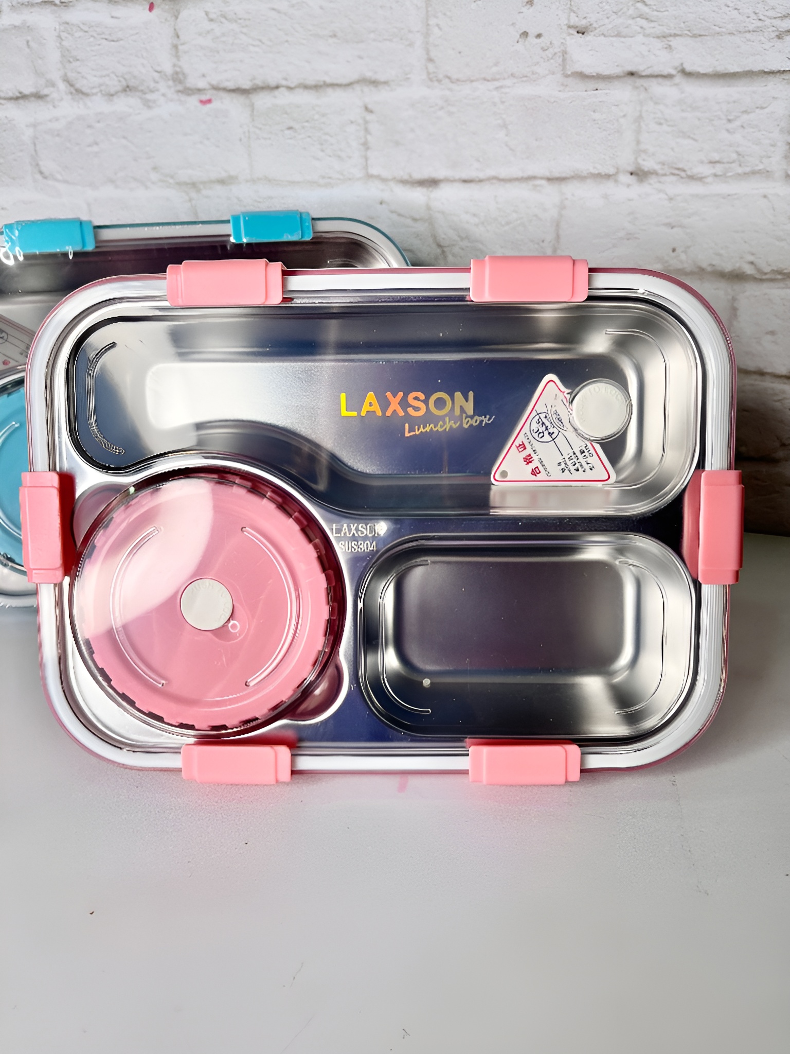 لانچ باکس استیل LAXSON با طراحی مدرن و محفظه‌های جداگانه