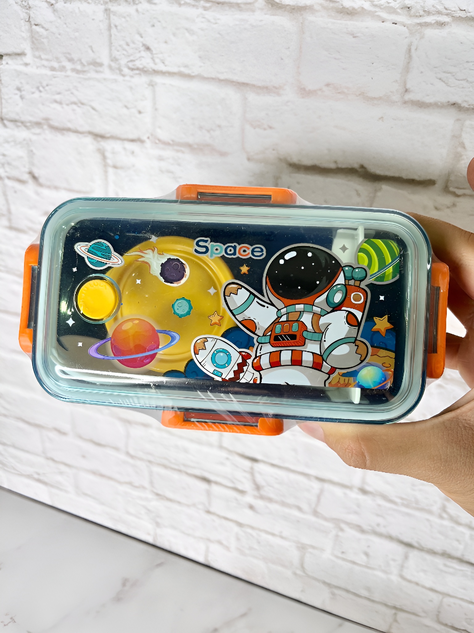 لانچ باکس قابل حمل با جای مخصوص قاشق و سس