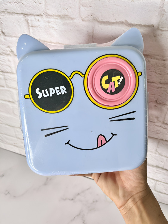 لانچ باکس Super Cat با ظرف جداگانه برای سس و چاشنیها