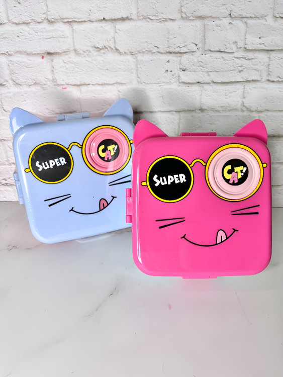 ظرف ناهار طرح گربه Super Cat مناسب مهدکودک و مدرسه