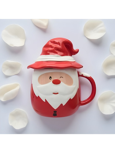 ماگ سرامیکی بابانوئل با کلاه قرمز جذاب