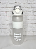 قمقمه اسپرت با نوشته انگیزشی Drink More H₂O