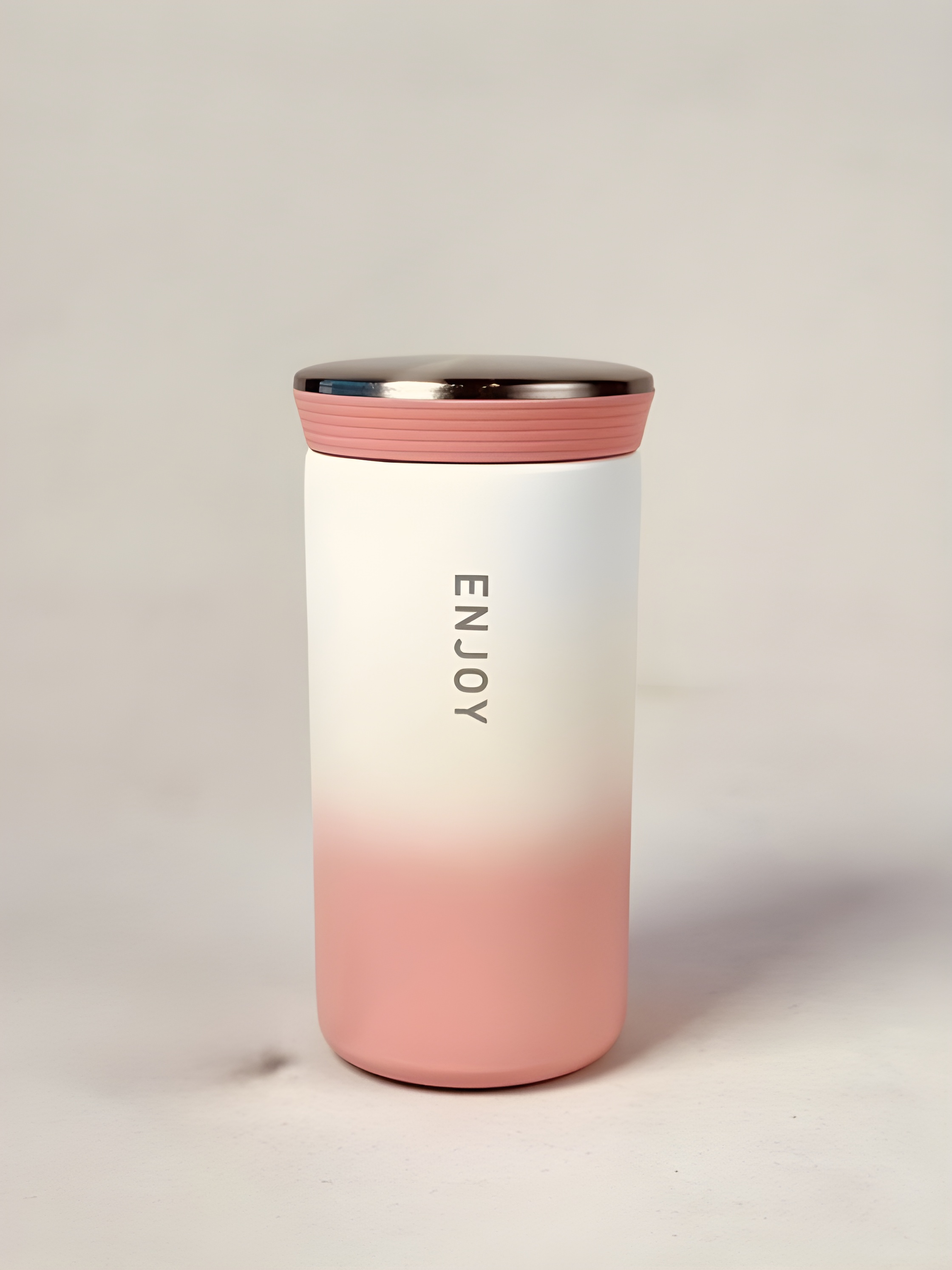 ماگ مسافرتی کوچک Enjoy با طرح آبرنگی رنگارنگ