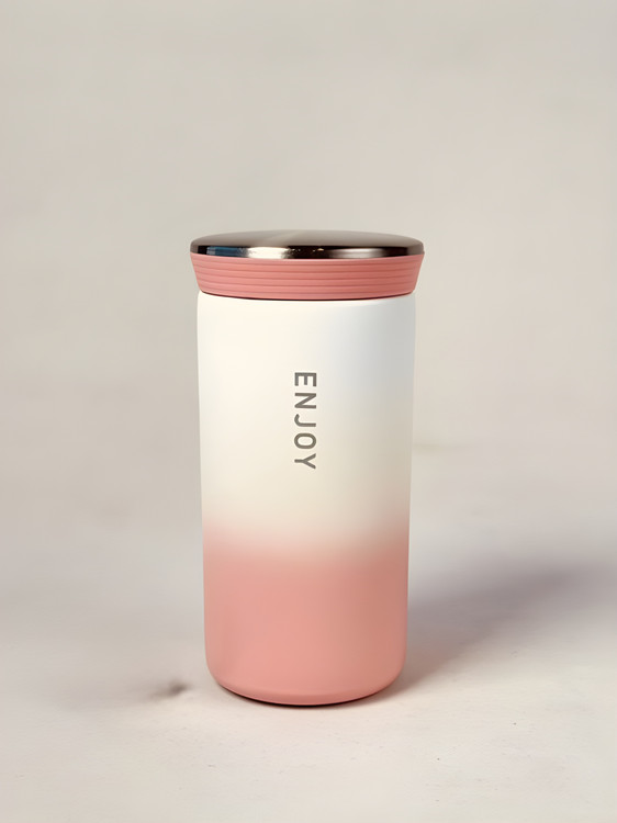 ماگ مسافرتی کوچک Enjoy با طرح آبرنگی رنگارنگ