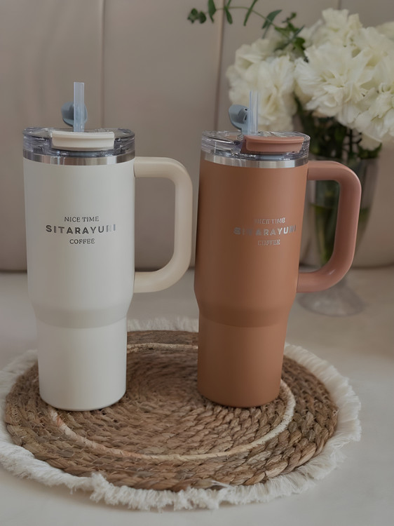 لیوان استیل حرارتی Sitarayuri مدل دسته بغل