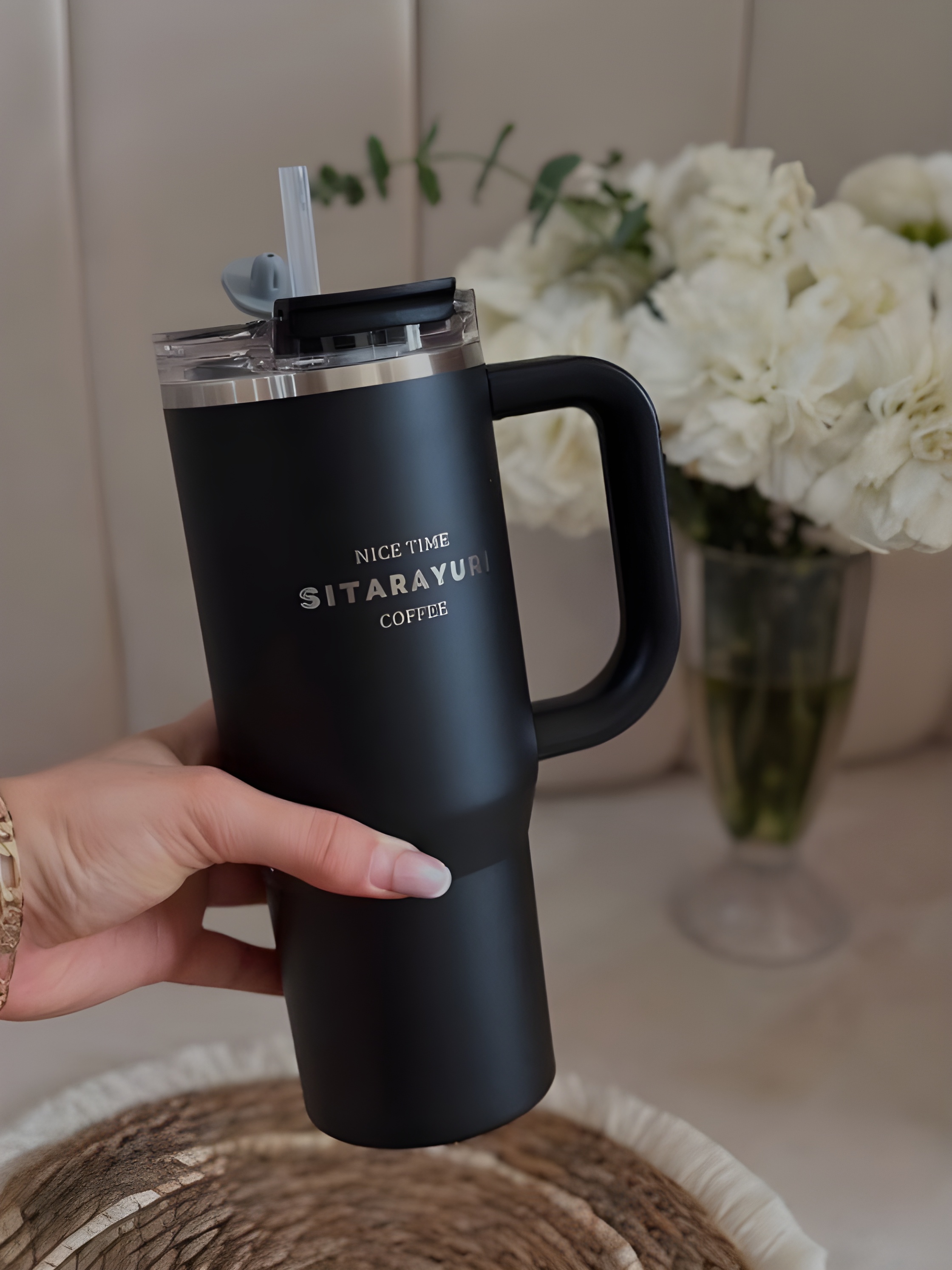 لیوان حرارتی دسته‌دار سیتارایوری مناسب نوشیدنی گرم و سرد