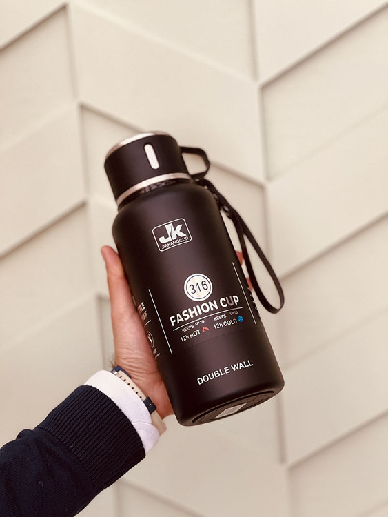 فلاسک جی کی ۱ لیتری با درب لیوانی مناسب نوشیدنی گرم و سرد