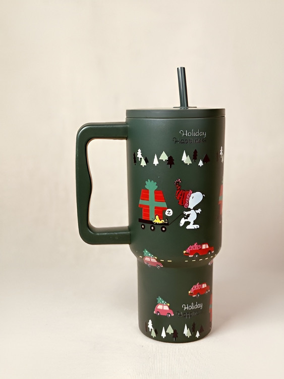 لیوان دوجداره طرح اسنوپی با رنگبندی جذاب