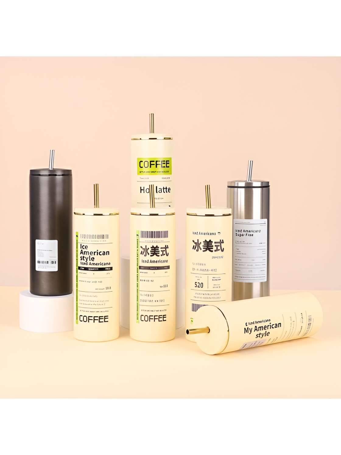 عکس لیوان نی دار مناسب اسموتی و شیک