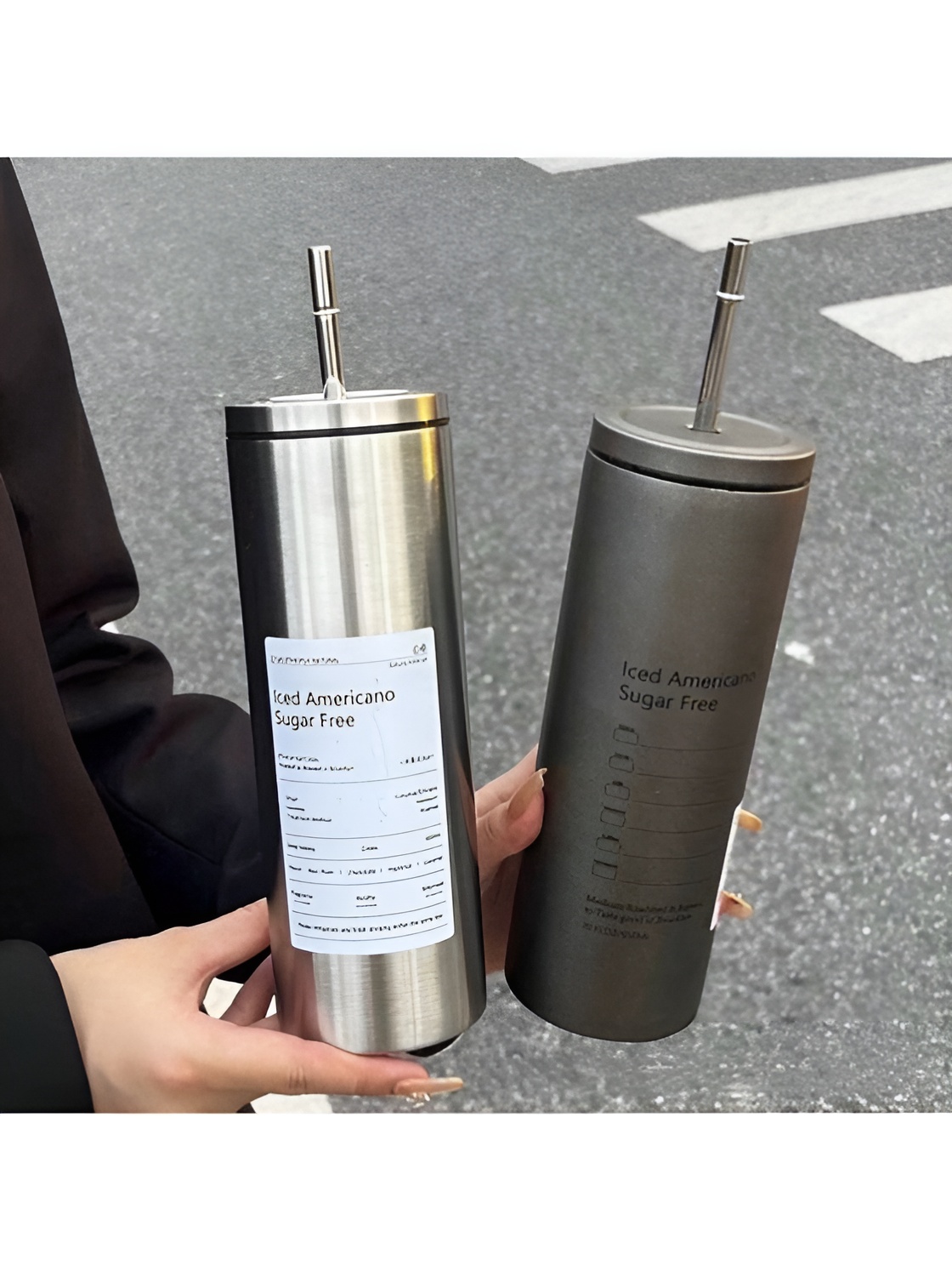 تصویر لیوان بزرگ پلاستیکی مدل امریکانو