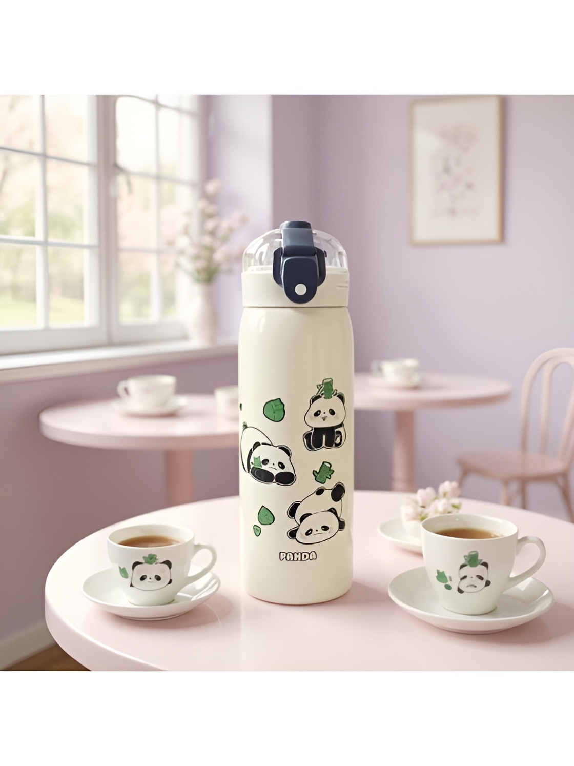 تصویر فلاسک فانتزی گرم‌نگه‌دار پاندا