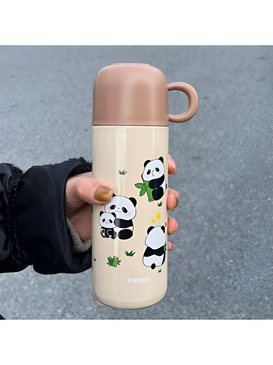 عکس فلاسک طرح پاندا با لیوان سرخود