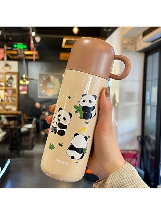 تصویر فلاسک پاندا ضدنشت با درب لیوانی
