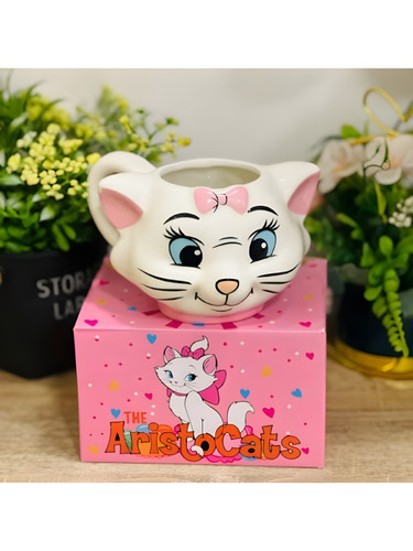 ماگ گربه اشرافی تپل با طراحی فانتزی و بامزه