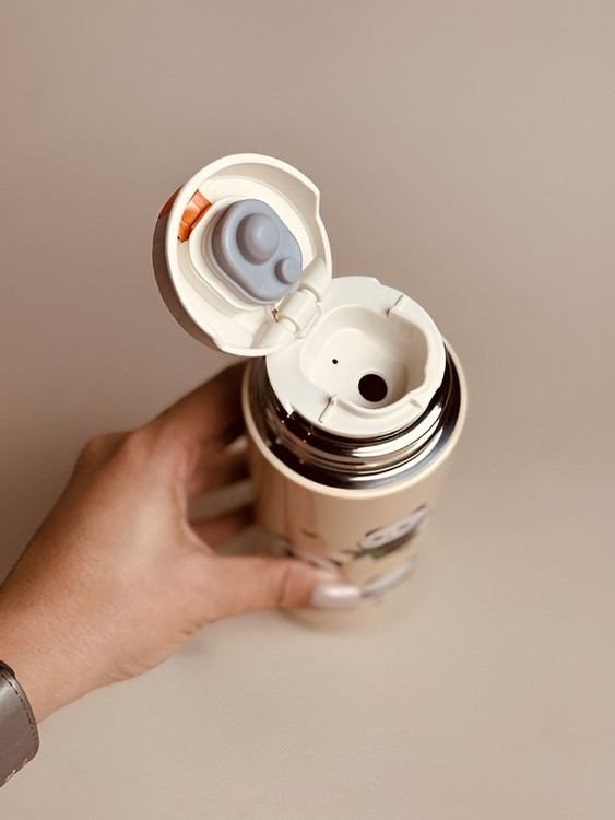 تصویر فلاسک استیل طرح پاندا با کیفیت بالا