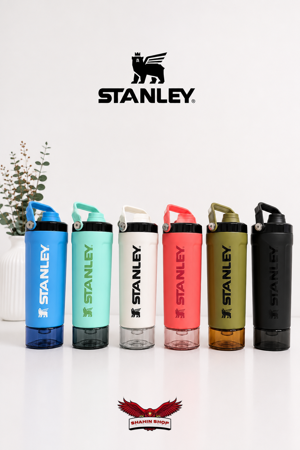 شیکر استنلی اورجینال 590 میل مدل ACTIVATE SHAKER BOTTLE مخزن دار